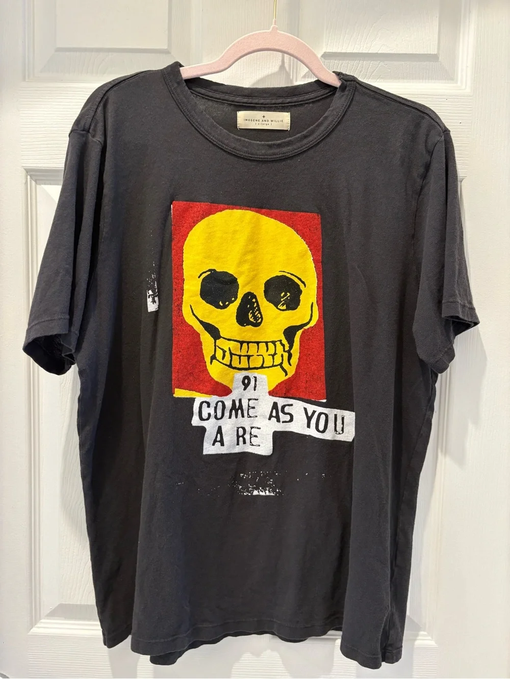 Imogene + Willie Come As You Are ’91 Skull Graphic T-Shirt Black XL USA Cotton